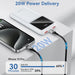 EAN 6922794781566 - Vention Powerbank, ventiliacija, FHKW0, 10000 mAh, mikro USB, USB-C, 2xUSB-A, Blanco imagen 5