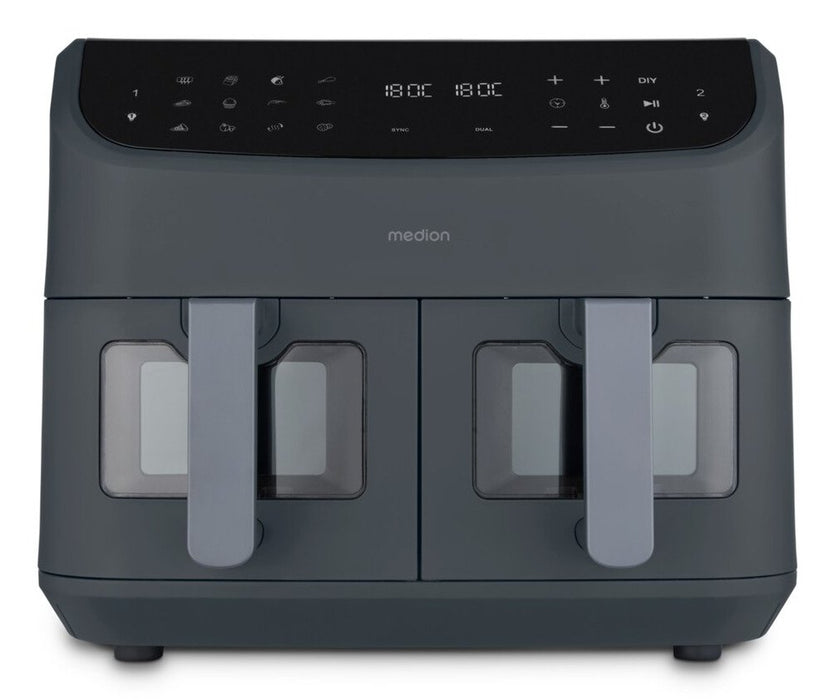 EAN 4061275246124 - MEDION LIFE P20 XXL Doble 8,7 L Independiente 2600 W Freidora de aire caliente Negro imagen 1