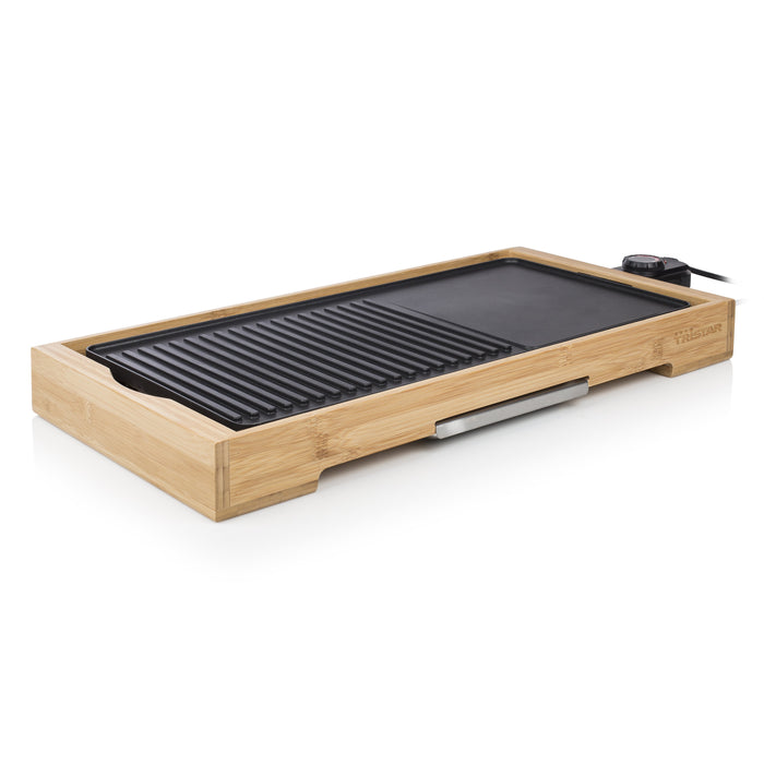 EAN 8713016053831 - Tristar BP-2641 barbacoa y parrilla al aire libre Mesa Eléctrico Bamboo, Negro 2200 W imagen 6