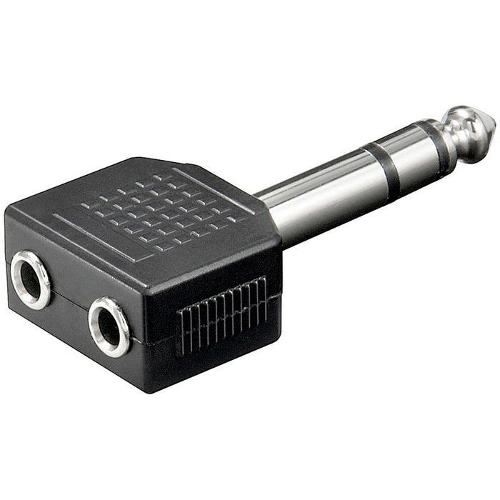 EAN 4040849111037 - Goobay 11103 6.35 mm 2 x 3.5 mm Negro imagen 1