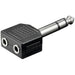 EAN 4040849111037 - Goobay 11103 6.35 mm 2 x 3.5 mm Negro imagen 1