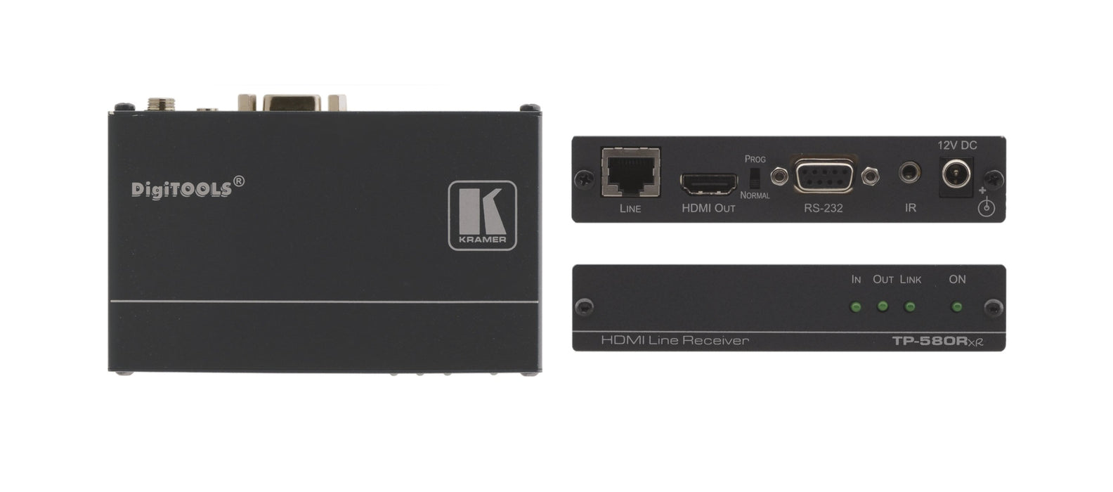EAN 7291063051723 - Kramer Electronics TP-580RXR extensor audio/video Receptor AV Negro imagen 1