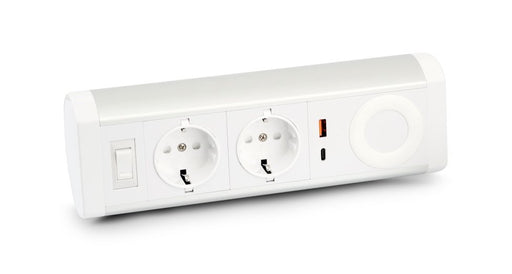 EAN 3760170885445 - Urban Factory PPS03UF-WH base múltiple 1,35 m 2 salidas AC Interior Plata, Blanco imagen 1