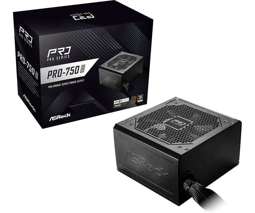 EAN 4711581491724 - Asrock PRO-750B unidad de fuente de alimentación 750 W 24-pin ATX ATX Negro imagen 1