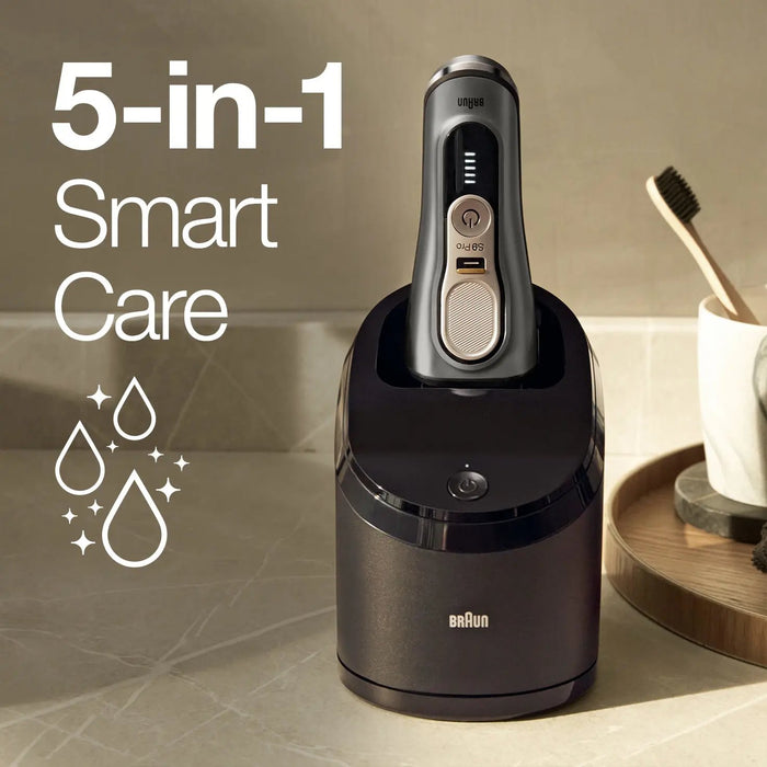 EAN 8700216050142 - Braun Series 9 Pro 9485cc Máquina de afeitar de láminas Recortadora Negro, Plata imagen 4