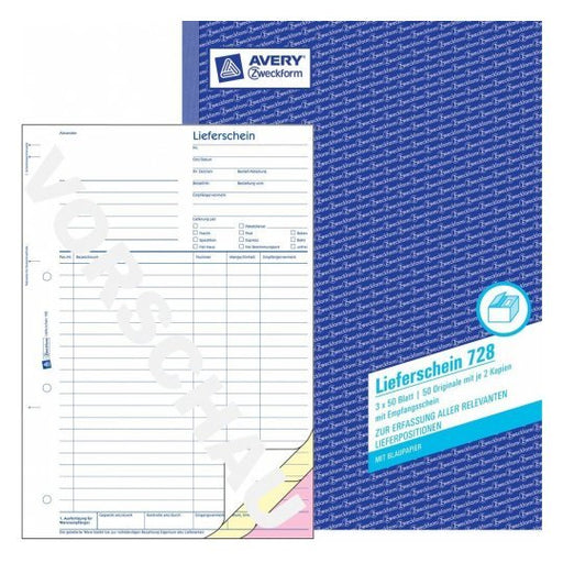 EAN 4004182007280 - Avery 728 registro comercial (libro) Azul, Multicolor, Blanco imagen 1