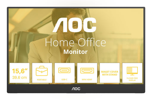 EAN 4038986133449 - AOC 16T20E2 monitor o TV portátil Monitor portátil Negro 39,6 cm (15.6") LED 1920 x 1080 Pixeles imagen 1