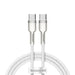 EAN 6953156202375 - Baseus 6953156202375 cable USB USB 2.0 2 m USB C Plata, Blanco imagen 1