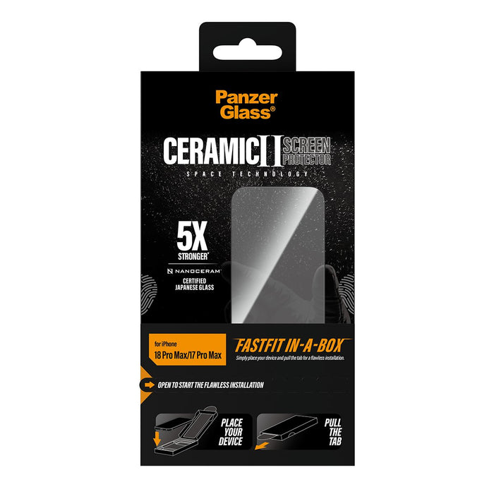 EAN 5715685043628 - PanzerGlass ® Ceramic Screen Protector iPhone 2026 Pro Max | 17 Pro Max w. FASTFIT IN-A-BOX Protector de  imagen 3