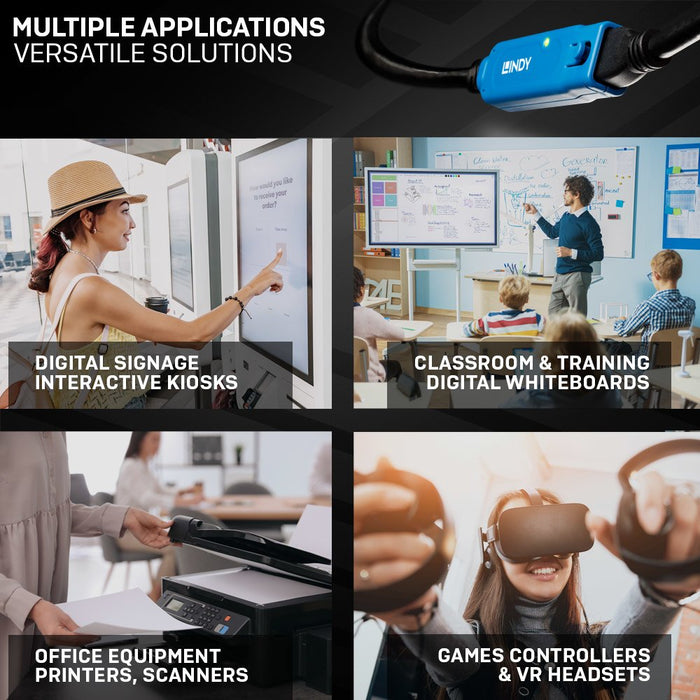 EAN 4002888433815 - Lindy 43381 cable USB USB 3.2 Gen 1 (3.1 Gen 1) 8 m USB C USB A Negro, Azul imagen 4