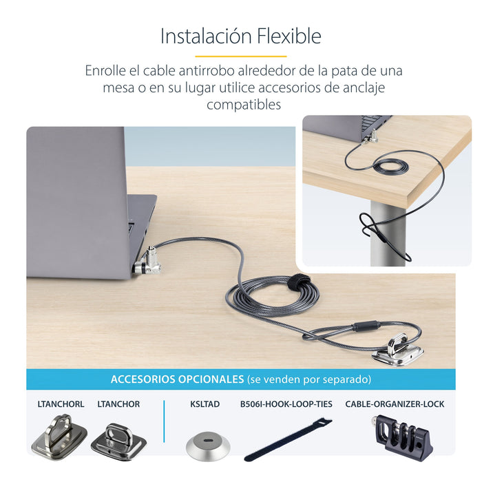 EAN 65030909990 - StarTech.com UNIVMK25-LAPTOP-LOCK cable antirrobo Negro, Acero imagen 16