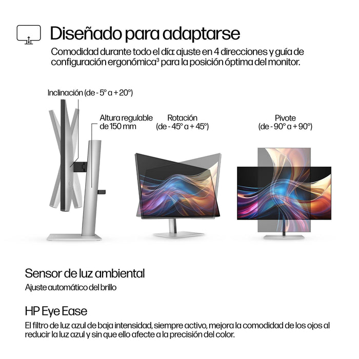 EAN 5715063476383 - HP Series 7 Pro 27 inch QHD Monitor - 727pq pantalla para PC 68,6 cm (27") 2560 x 1440 Pixeles Quad HD LC imagen 9