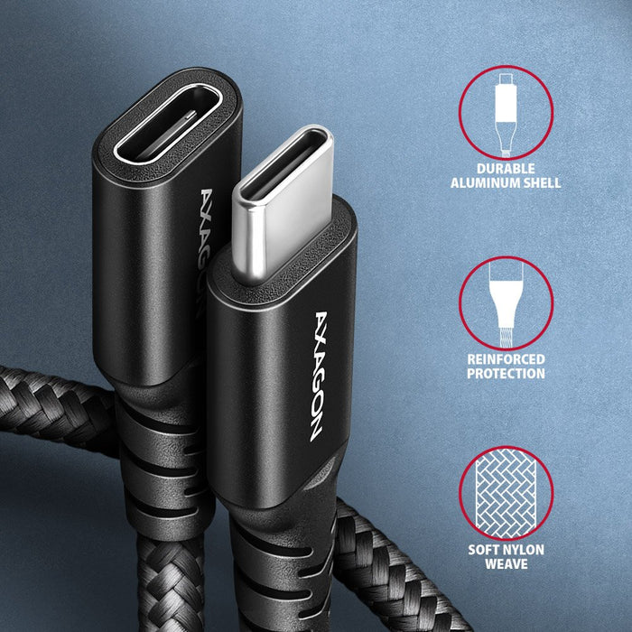EAN 8595247907363 - Axagon BUCM32-CF10AB cable USB USB 3.2 Gen 2x2 1 m USB C Negro imagen 3