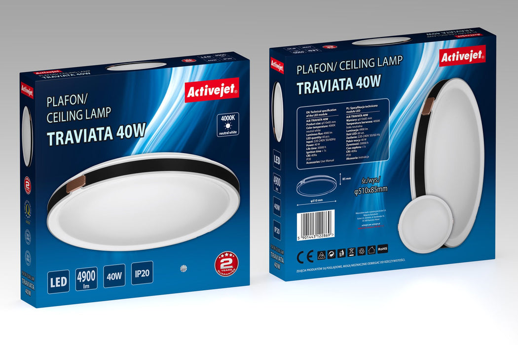 EAN 5901443122869 - Activejet AJE-TRAVIATA 40W iluminación de techo Bombilla(s) no reemplazable(s) imagen 5