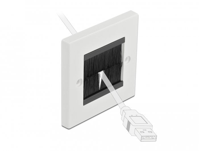 EAN 4043619664917 - DeLOCK 66491 placa de pared y cubierta de interruptor Blanco imagen 3