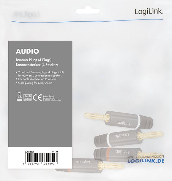 EAN 4052792054293 - LogiLink CA1212 conector Banana Gris imagen 5