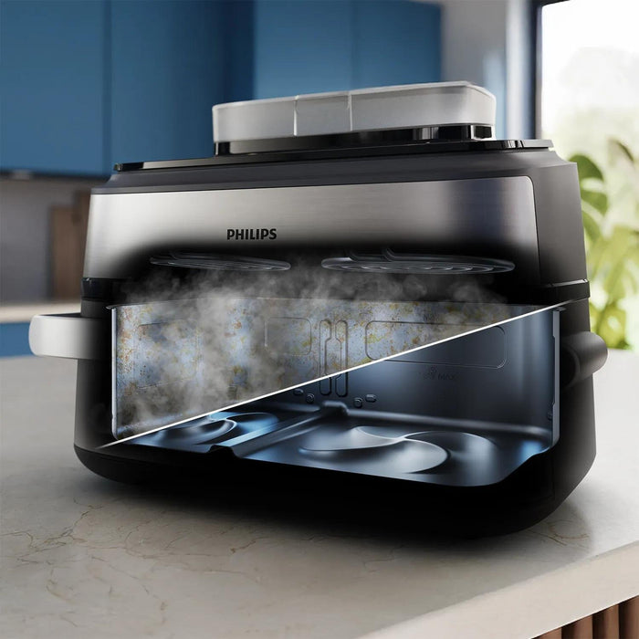 EAN 8720389077661 - Philips 5000 series NA565/02 freidora Doble 9,5 L Independiente 2750 W Freidora de aire caliente Negro, P imagen 8