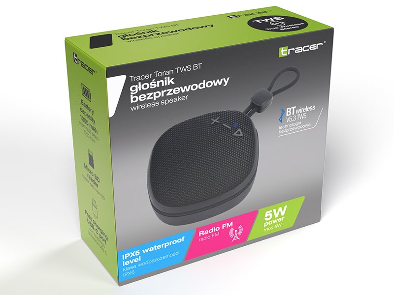 EAN 5907512876350 - Tracer Toran TWS BT Altavoz monofónico portátil Negro 5 W imagen 1