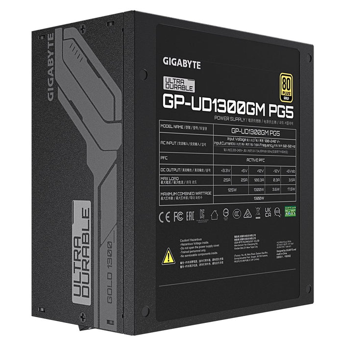 EAN 4719331558444 - GIGABYTE UD1300GM PG5 unidad de fuente de alimentación 1300 W 20+4 pin ATX ATX Negro imagen 6