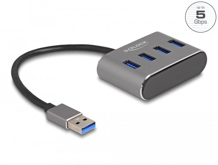 EAN 4043619631902 - DeLOCK 63190 hub de interfaz USB 3.2 Gen 1 (3.1 Gen 1) Type-A 5000 Mbit/s Negro imagen 1