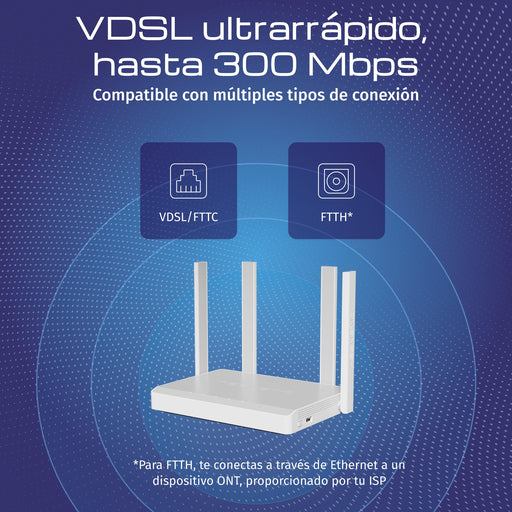 EAN 4897082921356 - Keenetic Hopper DSL (KN-3610) router inalámbrico Gigabit Ethernet Doble banda (2,4 GHz / 5 GHz) Gris, Bla imagen 2