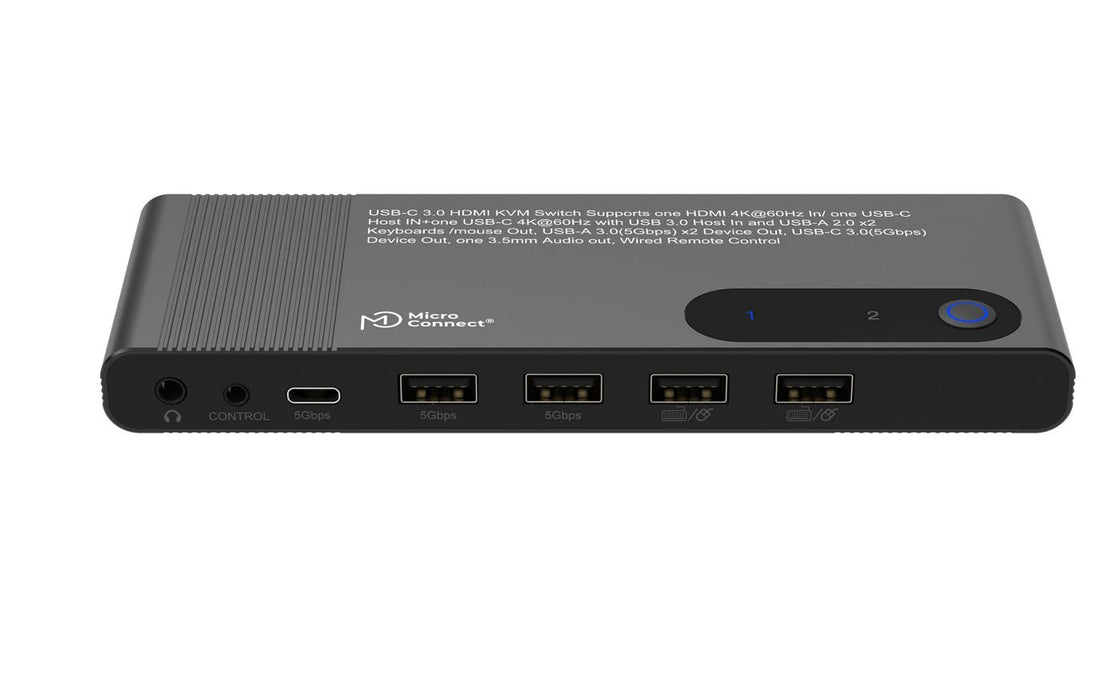 EAN 5715328299160 - Microconnect HDMI & USB-C KVM Switch 2-Port interruptor KVM imagen 4