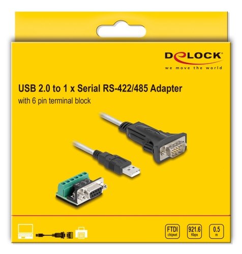 EAN 4043619642670 - DeLOCK 64267 cable de serie Negro, Transparente 0,5 m USB tipo A DB-9 imagen 4