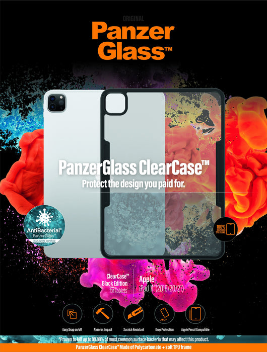 EAN 5711724003110 - PanzerGlass ® ClearCase™ iPad Pro 11″ (2018, 2020-2022) funda para teléfono móvil 27,9 cm (11") Negro imagen 9