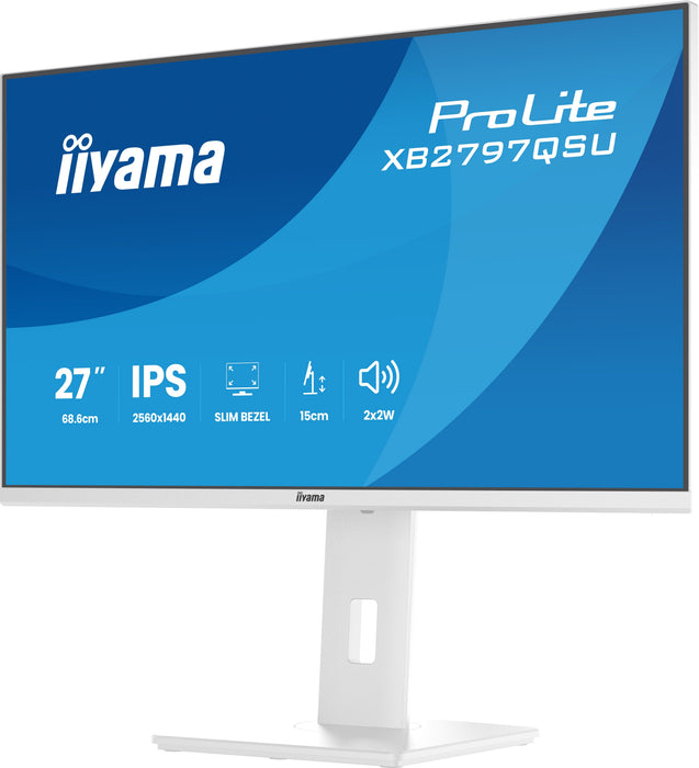 EAN 4948570125883 - iiyama ProLite XB2797QSU-W1 pantalla para PC 68,6 cm (27") 2560 x 1440 Pixeles Quad HD LED Blanco imagen 10