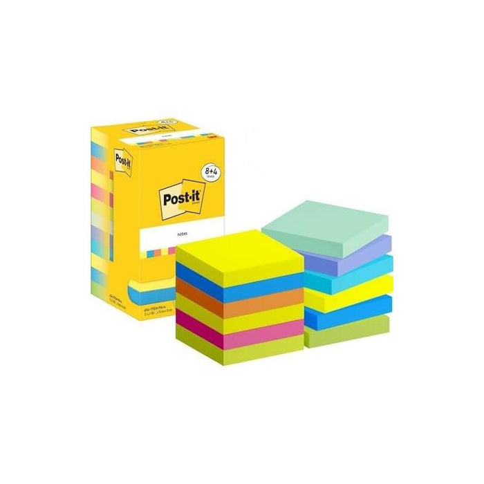 3m 7100259664, Cuadrado, Multicolor, Papel, 76 Mm, 76 Mm, 100 Hojas