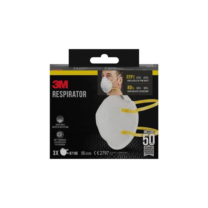 3m Pack De 3 Mascarillas Para Particulas Ffp1 - Desechable - Sin Valvula - Para Niveles Bajos De Particulas - Color