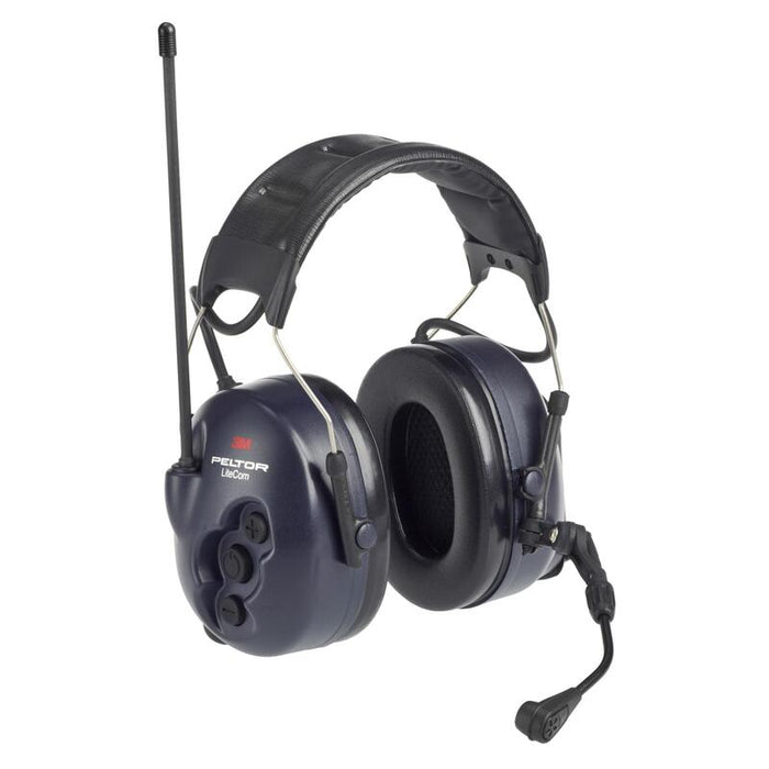 3m Peltor Litecom, Inalámbrico, 394 G, Auriculares, Negro, Azul
