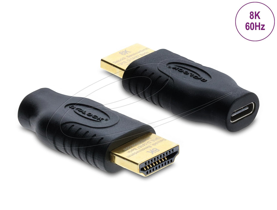EAN 4043619610761 - DeLOCK 61076 cambiador de género para cable USB Type-C HDMI Negro imagen 1