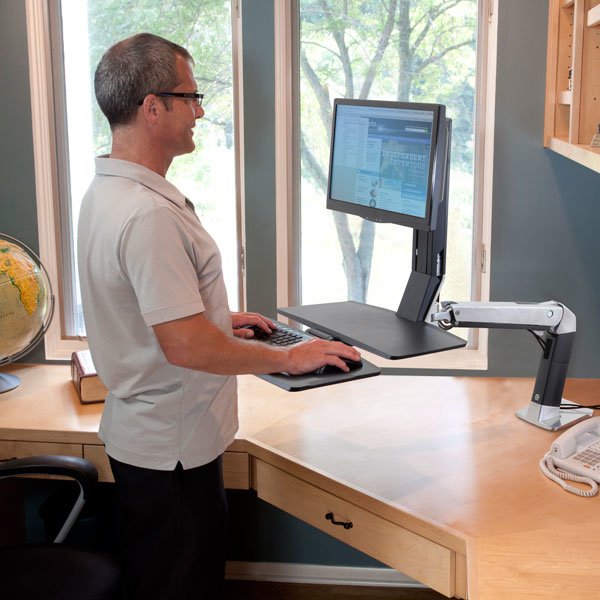 EAN 698833025705 - Ergotron WorkFit -A, Single LD @ Worksurface+ 61 cm (24") Escritorio Negro imagen 3