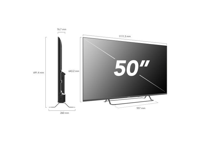 EAN 5999862467449 - Smart-Tech 50UG02V Televisor 127 cm (50") 4K Ultra HD Smart TV Wifi Gris 260 cd / m² imagen 3