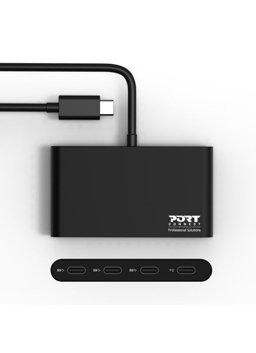 EAN 3567049001476 - Port Designs 900147 hub de interfaz USB Tipo C 5000 Mbit/s Negro imagen 5