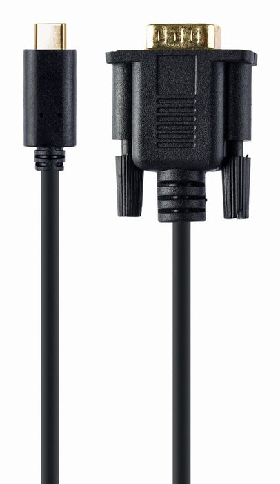 EAN 8716309124140 - Gembird A-CM-VGAM-01 adaptador de cable de vídeo 2 m USB C VGA (D-Sub) Negro imagen 1