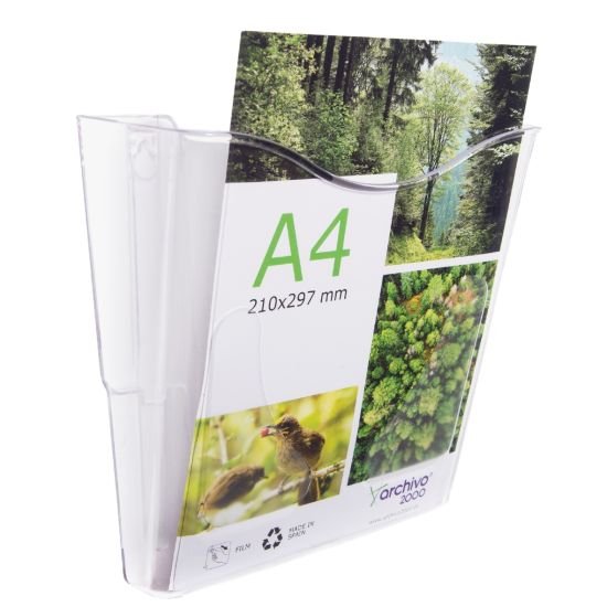 EAN 8429368001955 - Archivo 2000 66504 CS TP portacartel y stand de información Portafolletos A4 Poliestireno Transparente imagen 1