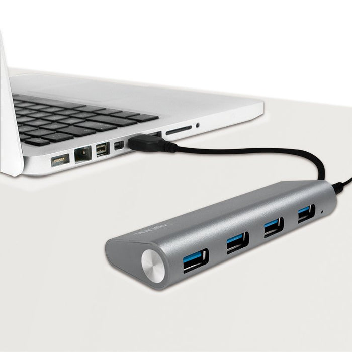 EAN 4052792048629 - LogiLink UA0307 hub de interfaz USB 3.2 Gen 1 (3.1 Gen 1) Type-A 5000 Mbit/s Aluminio imagen 6