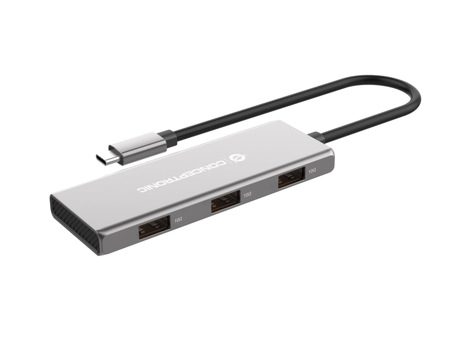 EAN 4015867231371 - Conceptronic HUBBIES17G hub de interfaz USB 3.2 Gen 2 (3.1 Gen 2) Type-C 10000 Mbit/s Gris imagen 6