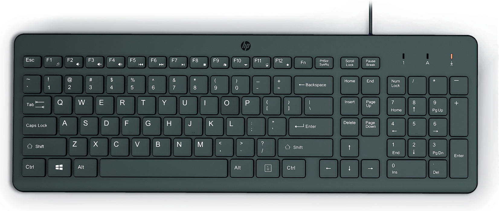 EAN 196548244232 - HP 150 USB-A Wired Keyboard teclado Universal Negro imagen 1