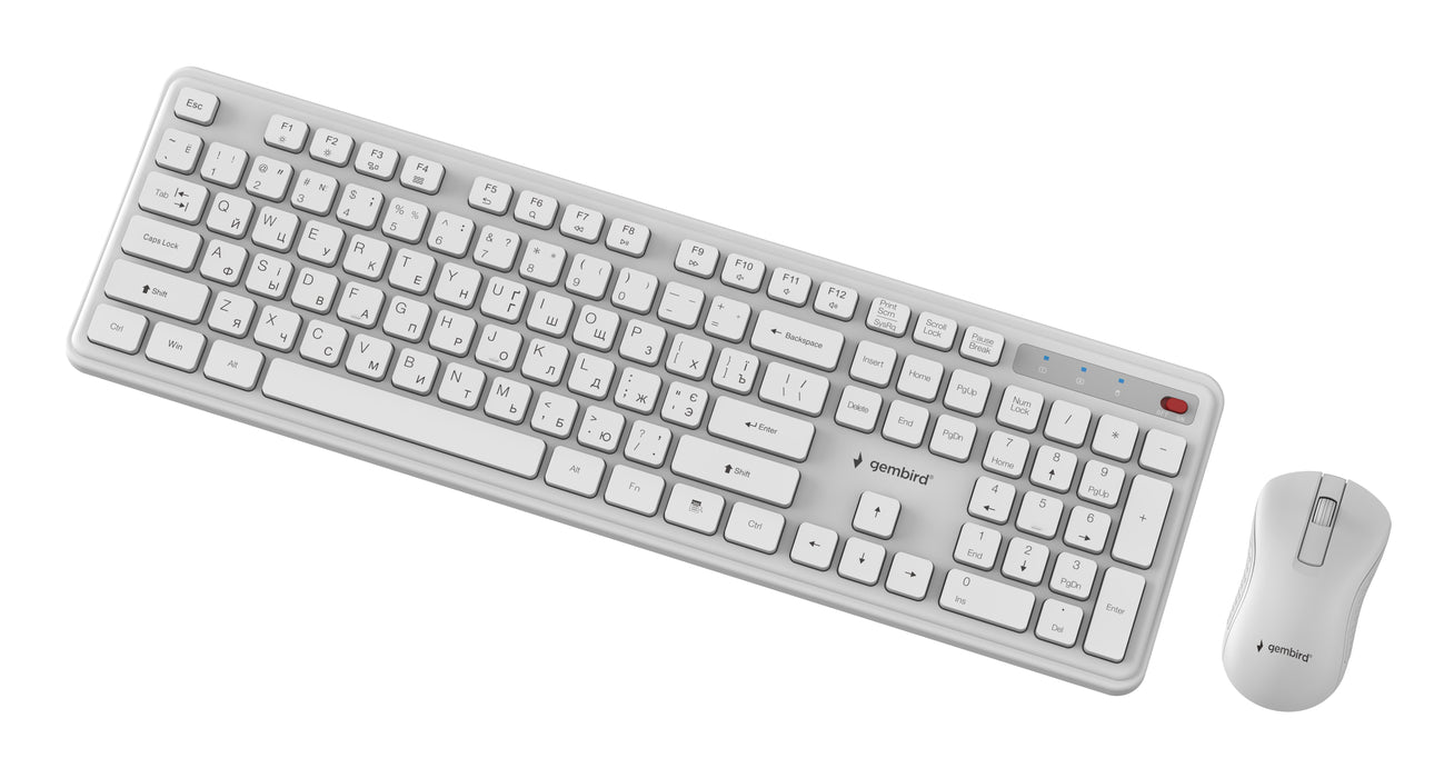 EAN 8716309137034 - Gembird KBS-WPS-01-W-CYRL teclado Ratón incluido Oficina RF inalámbrico QWERTY Internacional de EE.UU., U imagen 3