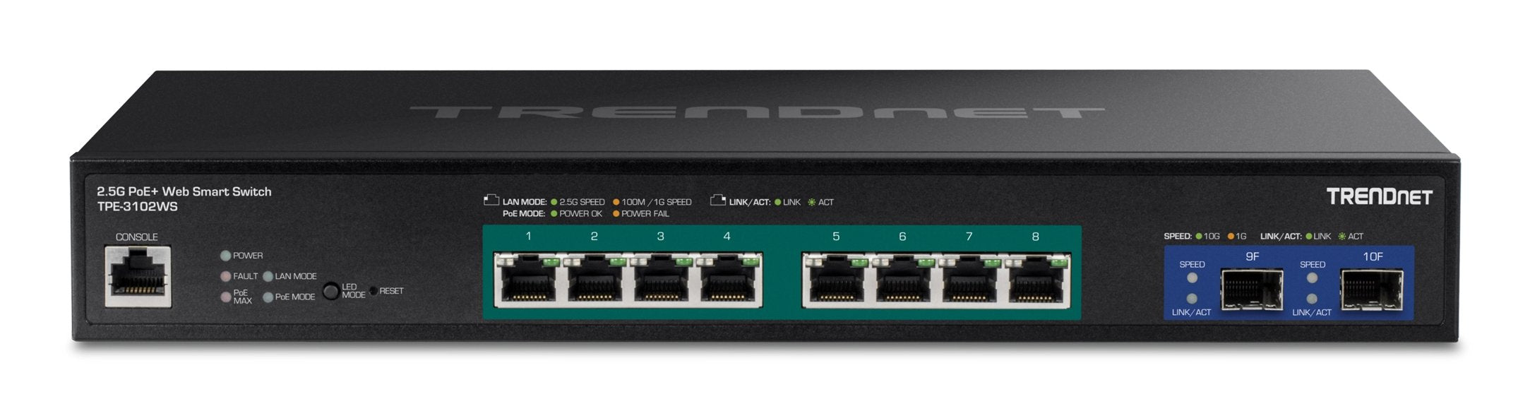 EAN 0710931162448 - Trendnet TPE-3102WS switch Gestionado 2.5G Ethernet (100/1000/2500) Energía sobre Ethernet (PoE) Negro imagen 2