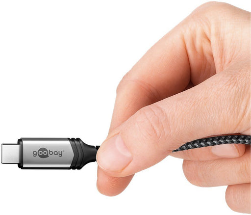EAN 4040849742118 - Goobay 74211 cable USB 1 m USB C Negro, Gris imagen 2