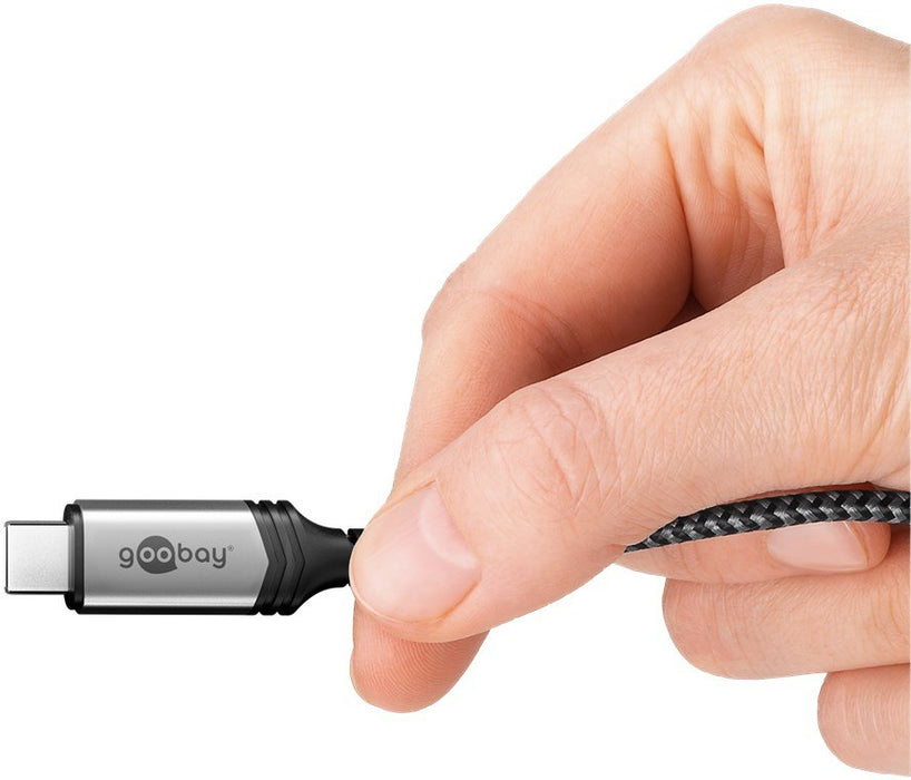 EAN 4040849742118 - Goobay 74211 cable USB 1 m USB C Negro, Gris imagen 2