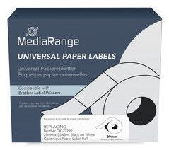 EAN 4260459618171 - MediaRange MRBDK22210 etiqueta de impresora Blanco Etiqueta para impresora no adhesiva imagen 2