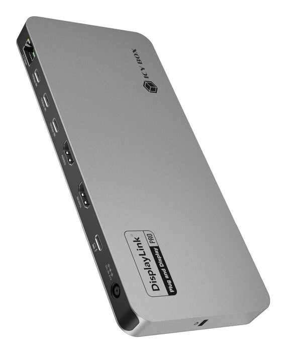 EAN 4250078175216 - ICY BOX IB-DK7402-C31 Alámbrico USB 3.2 Gen 2 (3.1 Gen 2) Type-C Negro, Antracita imagen 1