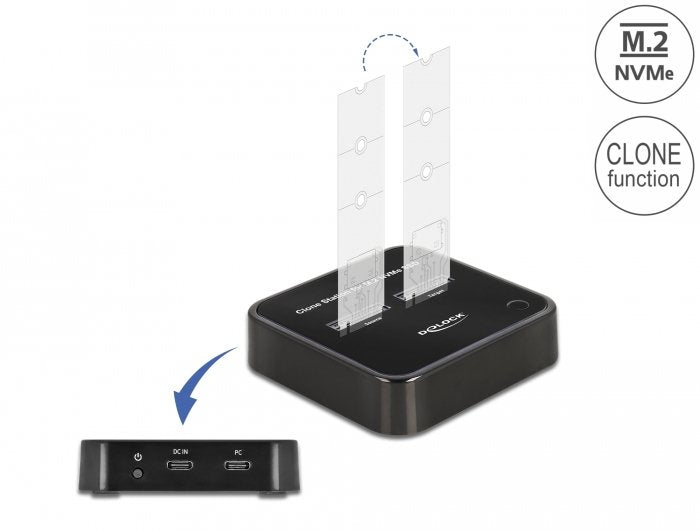 EAN 4043619641772 - DeLOCK 64177 base de conexión para disco duro USB 3.2 Gen 2 (3.1 Gen 2) Type-C Negro imagen 3