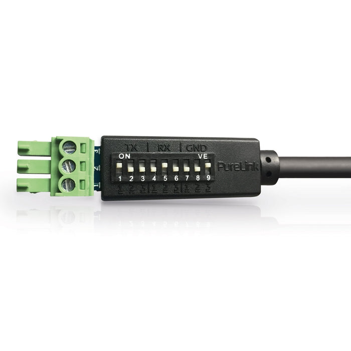 EAN 4260134128278 - PureTools PTM-RS100 cable de serie Negro, Verde 1,5 m 9-pin D-Sub 3-pin Phoenix imagen 1