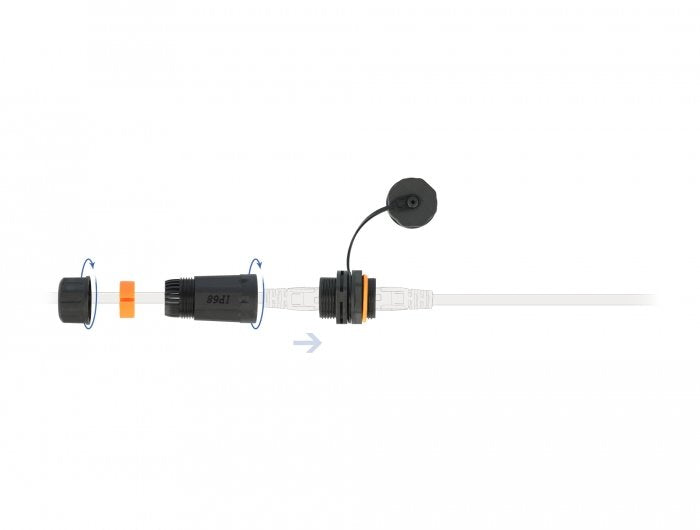 EAN 4043619867004 - DeLOCK 86700 conector RJ-45/RJ-45 Negro, Naranja imagen 3